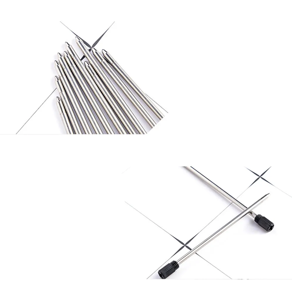 12Pcs Ball Point Pen Refills Metal Ink Standard Length Suitable for Cross and Other Brand Pens Smooth Writing