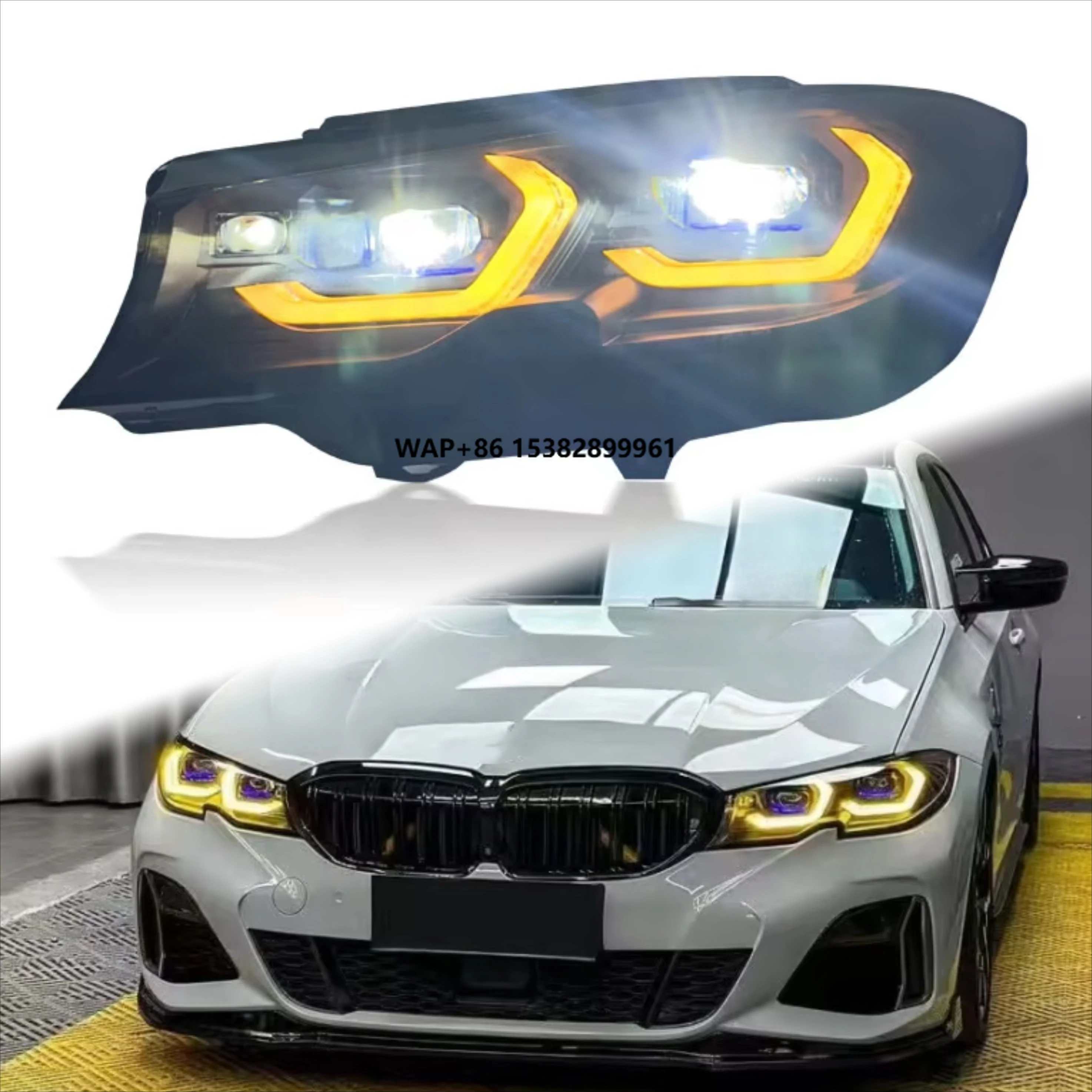 

MRD Fit for G20 G28 New 3 Series 2019-2021 LED Headlights Modified Car Yellow DRL Daytime Running Light
