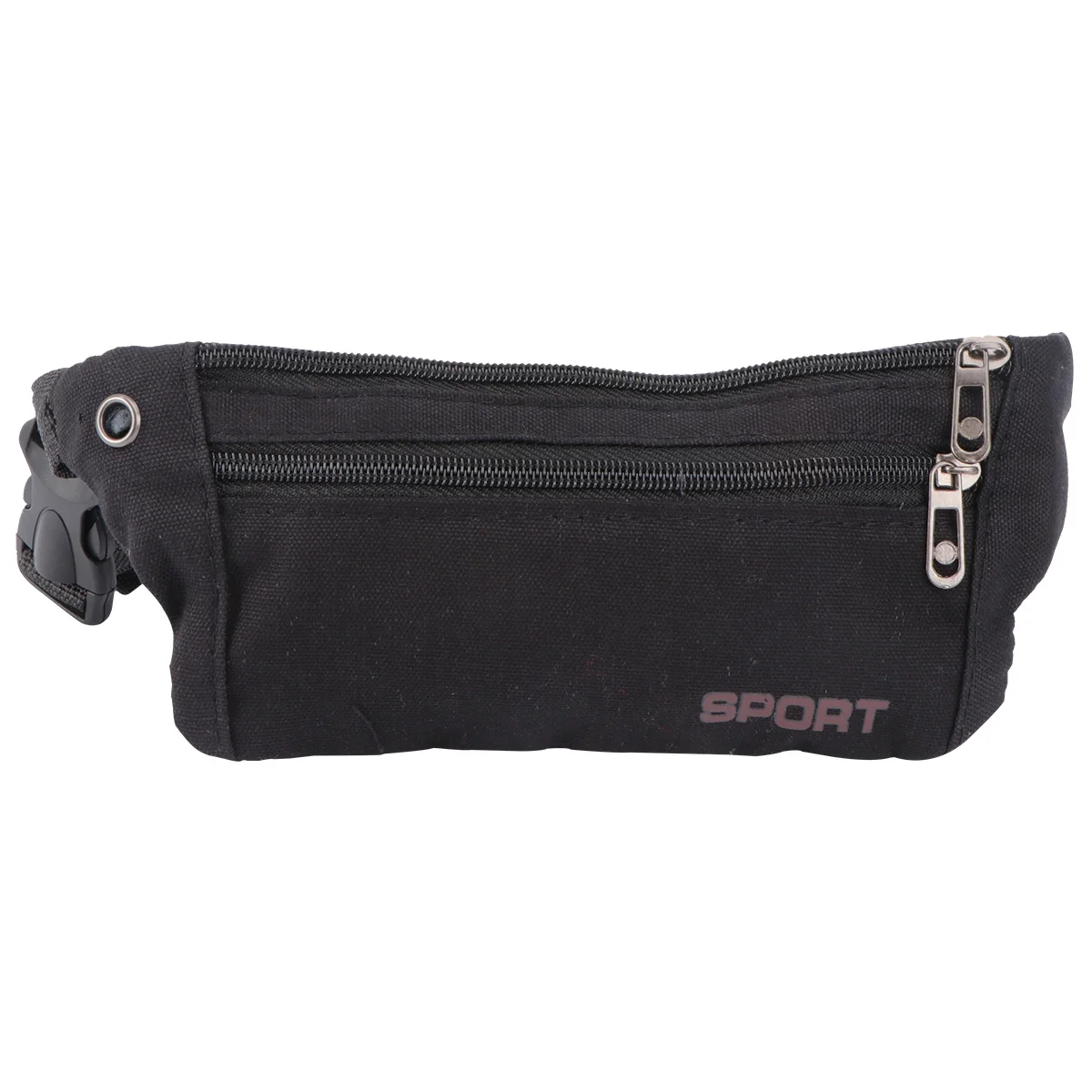 

Waterproof Canvas Waist Bag Lightweight Adjustable Waistband Running Hiking Riding Pocket Black Waterproof Canvas Waist Bag