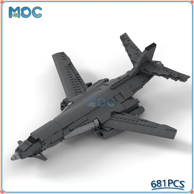 MOC Building Blocks Military B1 Lancer Bomber Battleship Starfighter Bricks DIY Assembly Creative Toy Birthday Xmas Gift 681PCS