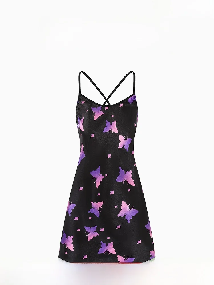 

APOTCARE Print Sexy Bal Che Women's Sweet Deep V Smooth Silk Spwear Summer Home Clothes ort Dr