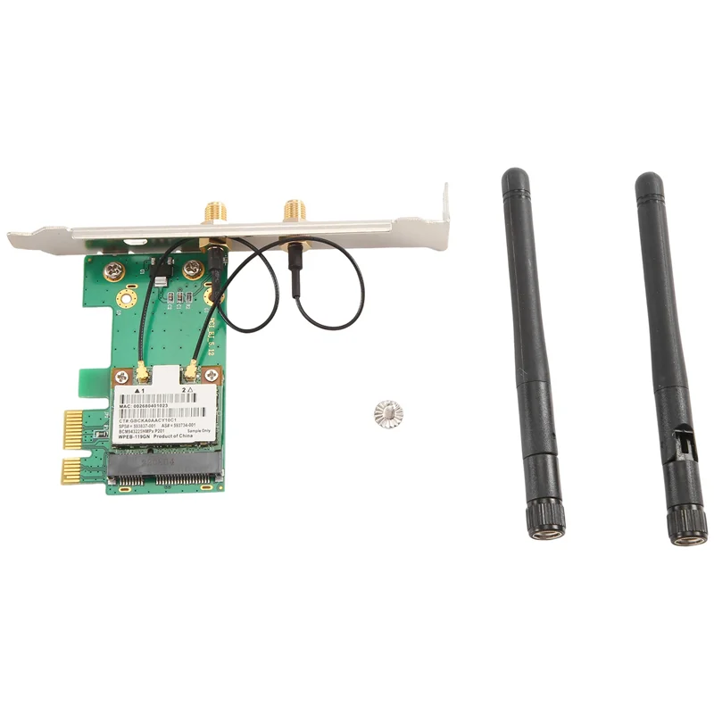 AEF7-PCI-E Wifi Adapter 300M BCM94325 Wifi Card For Macos 2.4G Single Band 802.11Ac WLAN Plug And Play 24BB