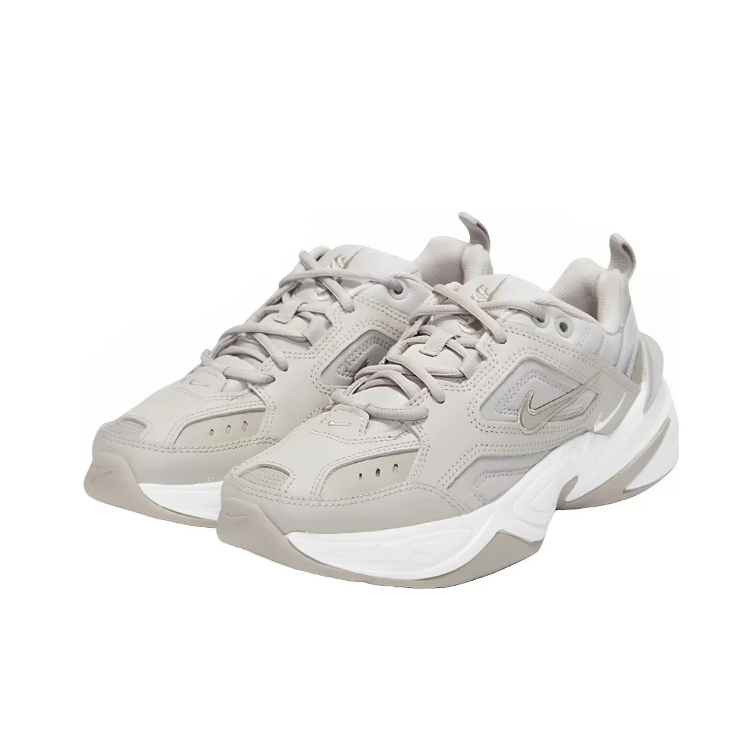 Nike Original M2K Tekno Low Women's Sneakers Classic Retro Casual Thick Shoes Premium Cement Gray Colorway