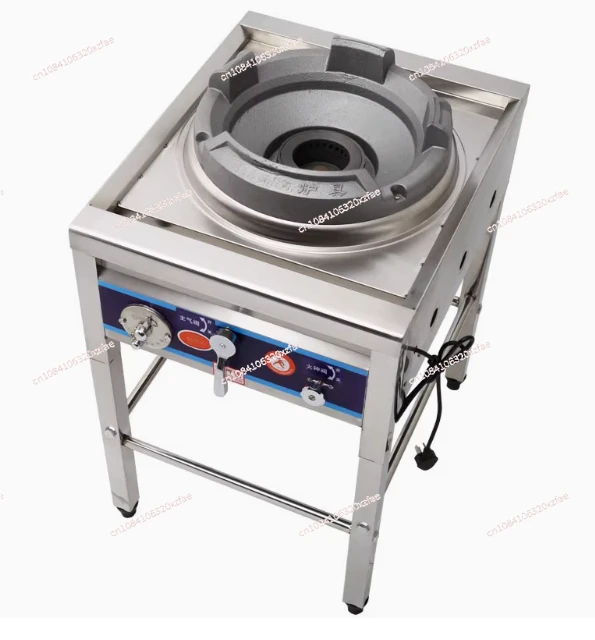 Stainless Steel Fierce Fire Stove Commercial Wok Gas Burner High Pressure Single-cooker Cooktop Liquefied Gas Stove for Kitchen