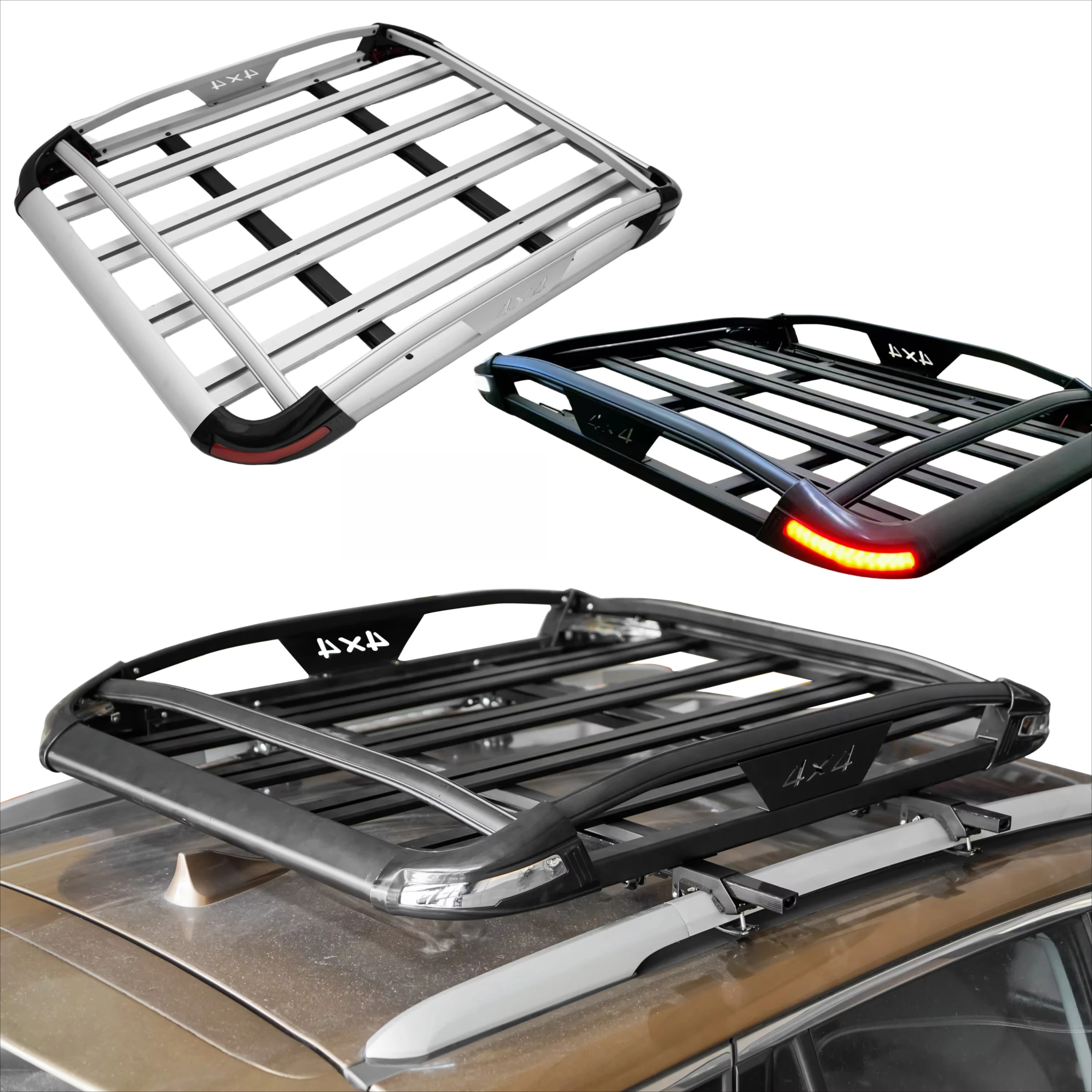 

CAR ROOF RACKS UNIVERSAL ROOF RACK ROOF BASKET WITH LED LIGHT ALUMINUM LUGGAGE CARGO CARRIER 4X4 HIGH QUALITY PARRILLAS DE TECHO