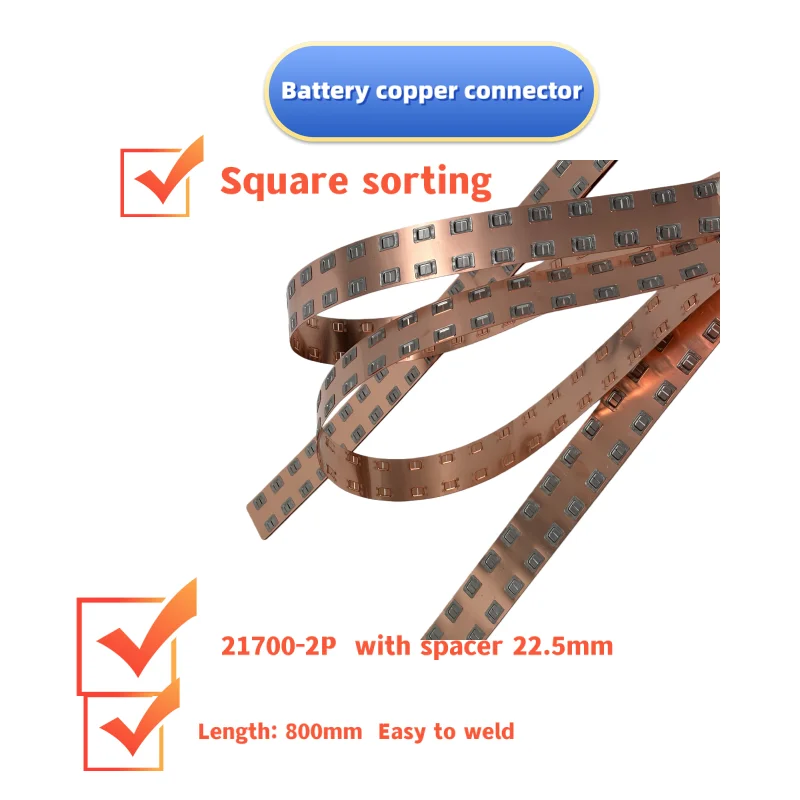 Copper Busbar for 20S74V High-Speed High-Power Electric Motorcycles 22.5mm Spacing 0.3mm Copper Material  Can Be Freely Cut.