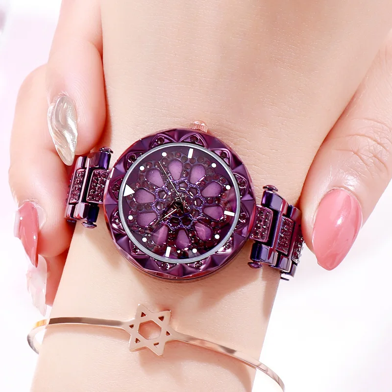 High-end Fashion and Leisure Watches Quality and Trendy Diamond-encrusted Women\'s Watches New Steel Strap Waterproof Watches