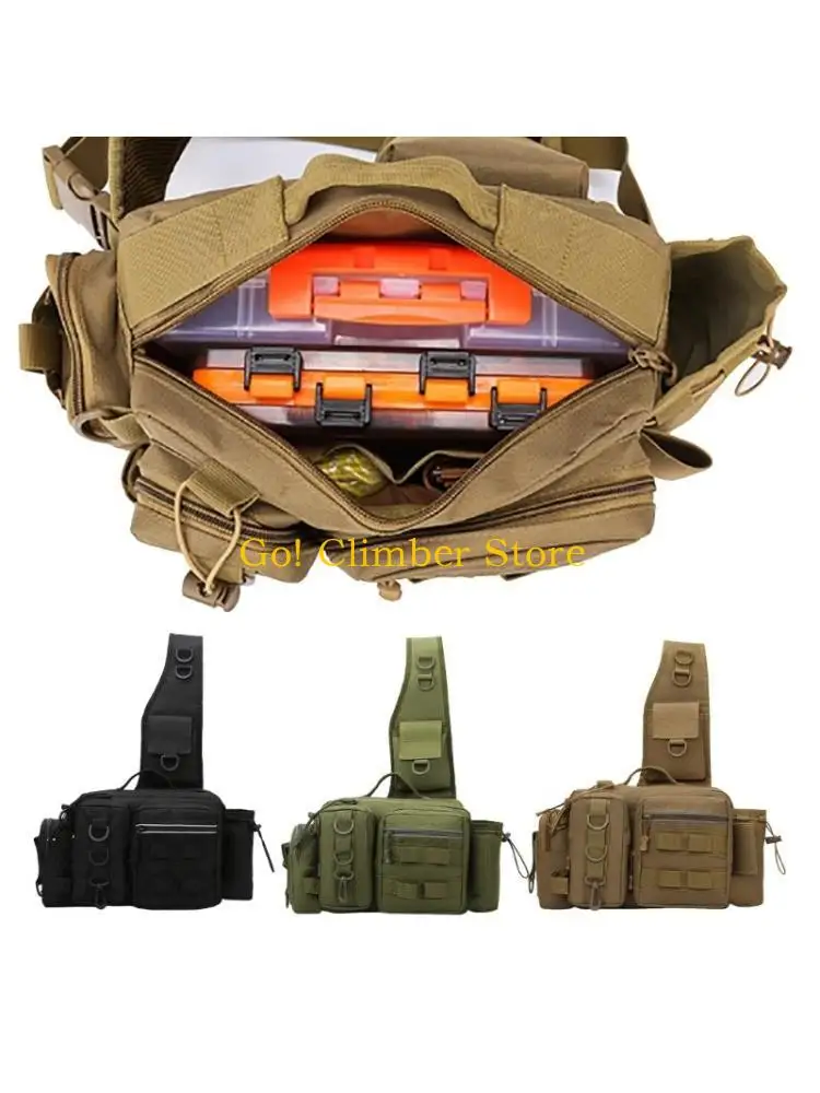 

Q84C Нейлоновая сумка, рюкзак для рыболовных снастей, наплечная сумка для рыбалки, брызгозащищенная сумка для хранения снастей,