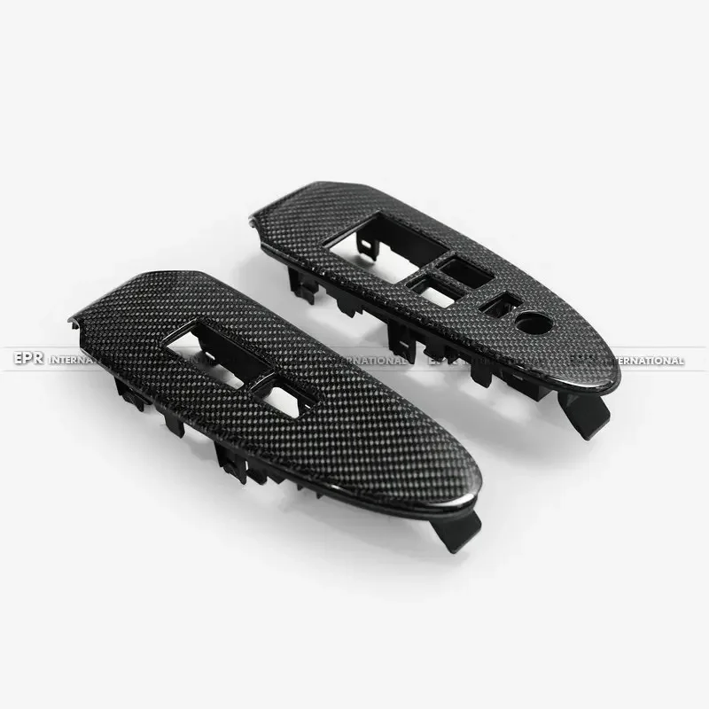 For 09 onwards Nissan Fairlady Z 370Z Z34 Carbon Glossy Finished Window switch cover (Stick on) Right Hand Drive Only Body kit