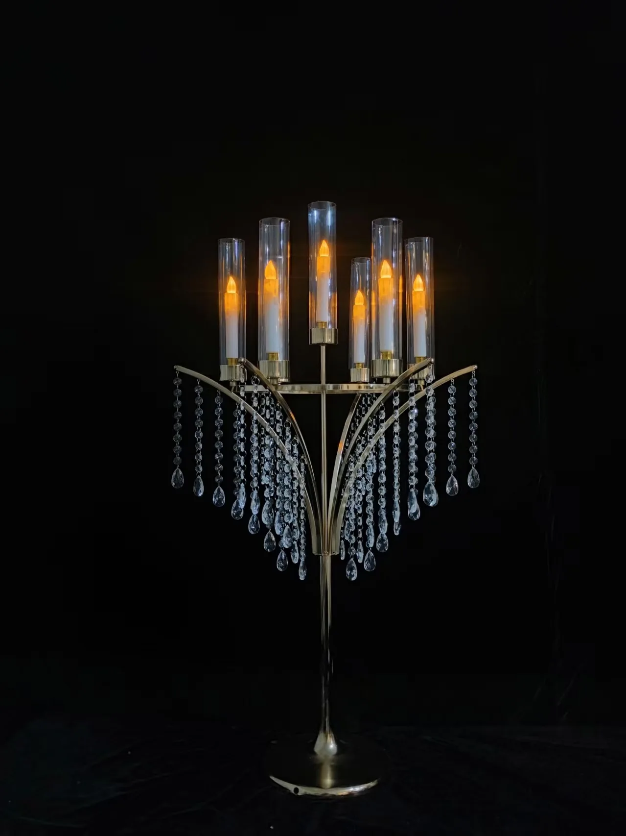 2-6pcs Electroplated Table Flowers Candlestick Display Holder Wedding Stage Floral Rack Decorative Accessories for Events