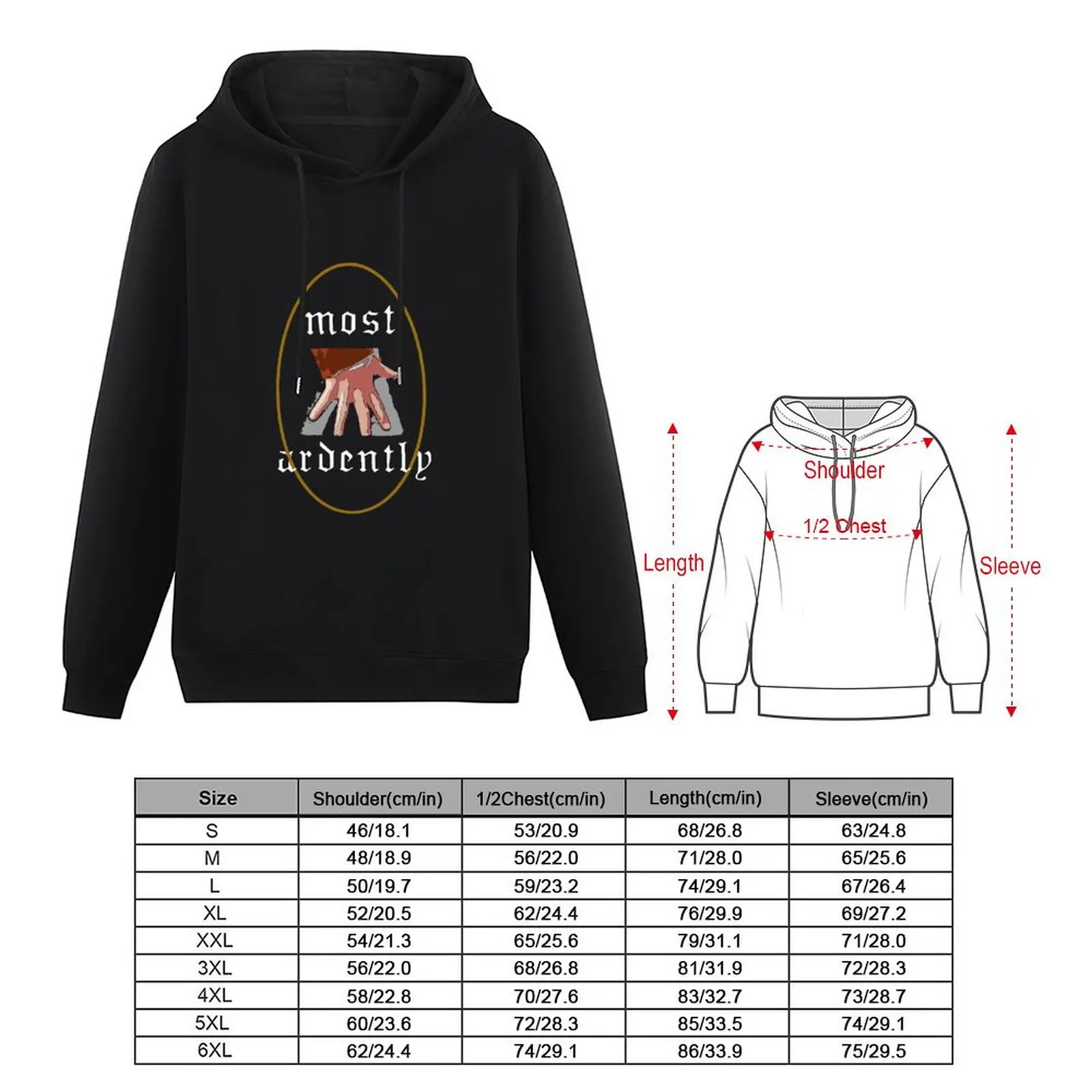 “Most Ardently” Hand Flex Gothic Oval Pullover Hoodie autumn jacket men korean clothes men's clothing tracksuit