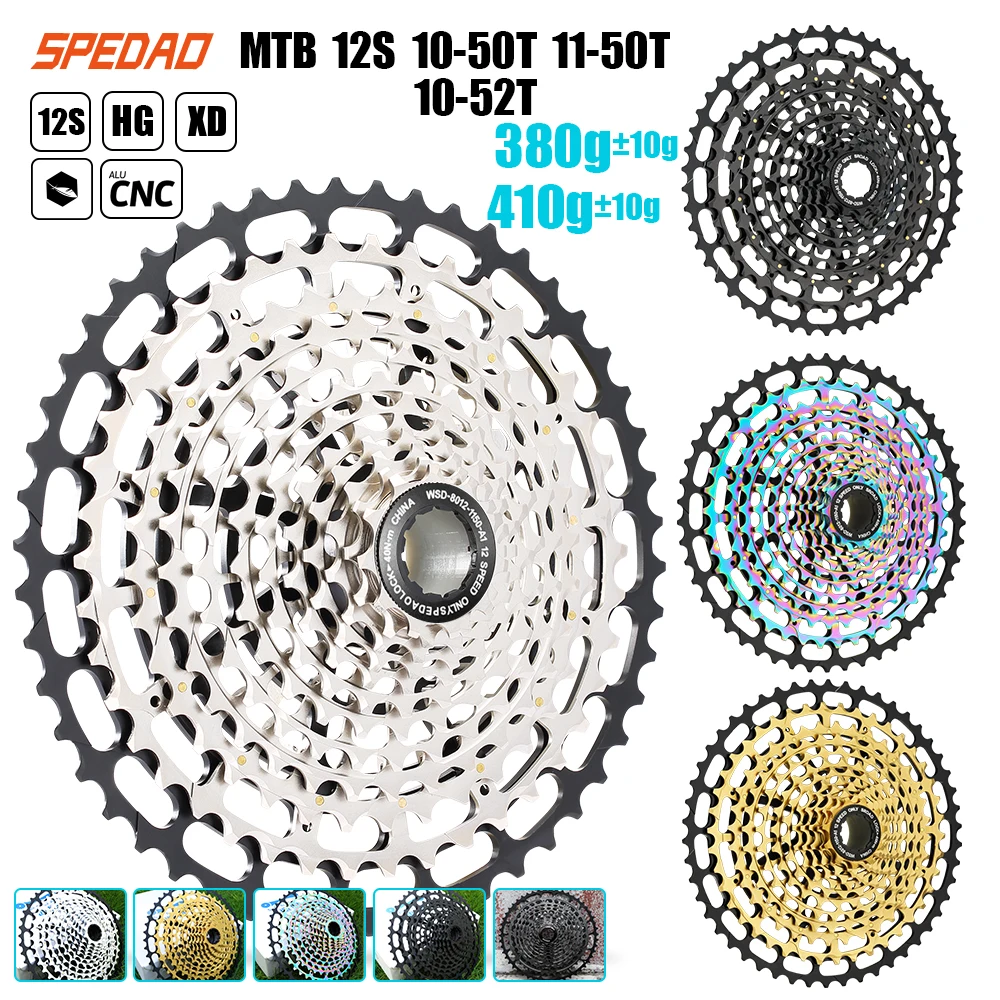 AliExpress RYET SPEDAO MTB Bike Cassettes 10-50T/11-50T/10-52T 12 Speed Bicycle Cassette Full CNC XD HG 12s Flywheels MTB Cycling Parts