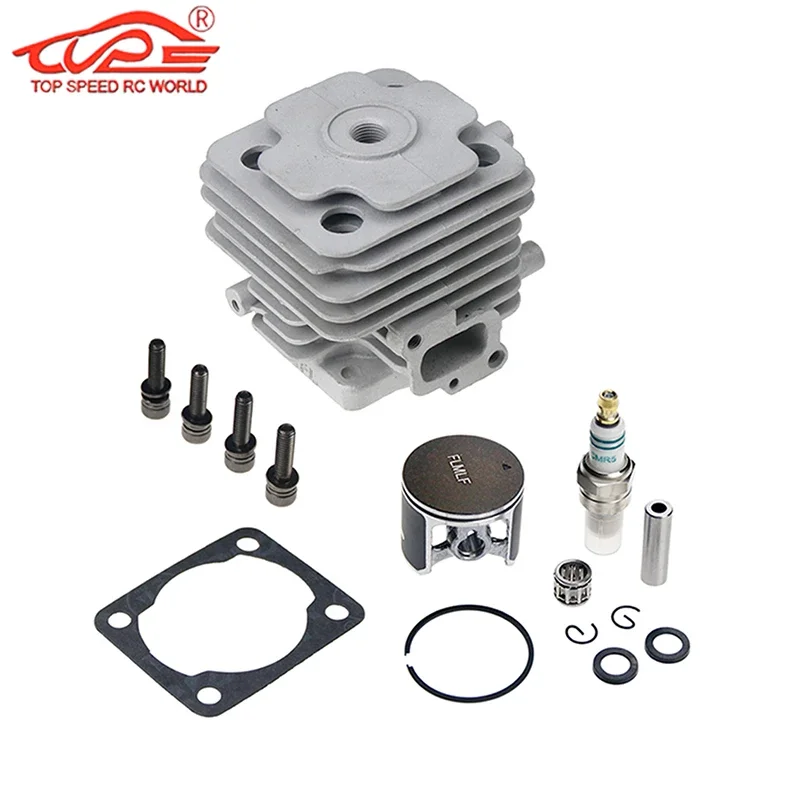Rc Car Upgrade 30.5CC Casting Cylinder & Piston Set for 1/5 HPI ROFUN ROVAN KM BAJA Losi 5ive T FG GoPed RedCat RCMK CEN DDT FID
