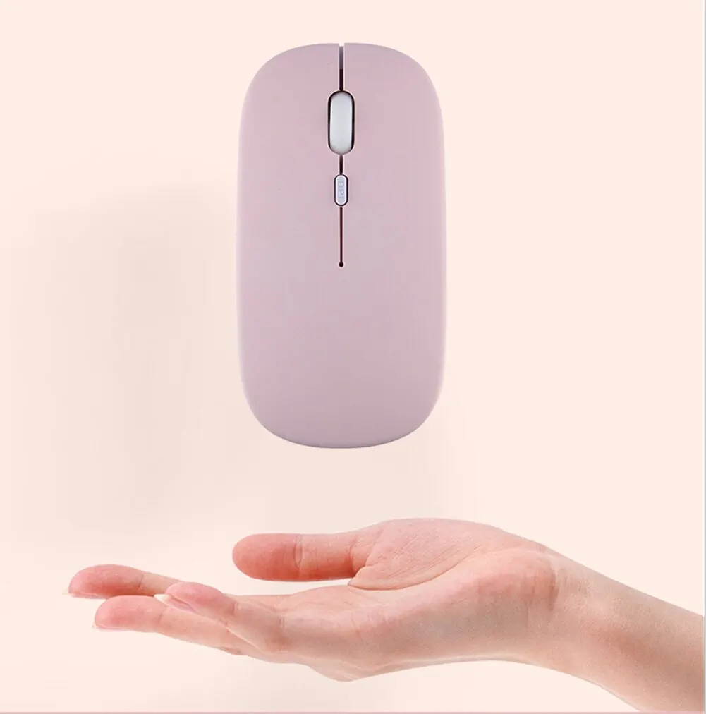 Macaron Rechargeable Wireless Bluetooth Mouse 2.4G USB Mice For Android Windows Tablet Laptop Notebook PC For IPAD Mobile