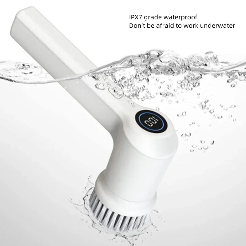 

Desktop Electric Electric Cleaning Brush Multi-function Cleaning Brush Set Kitchen Bathroom Car Wash Retractable No Bending No D