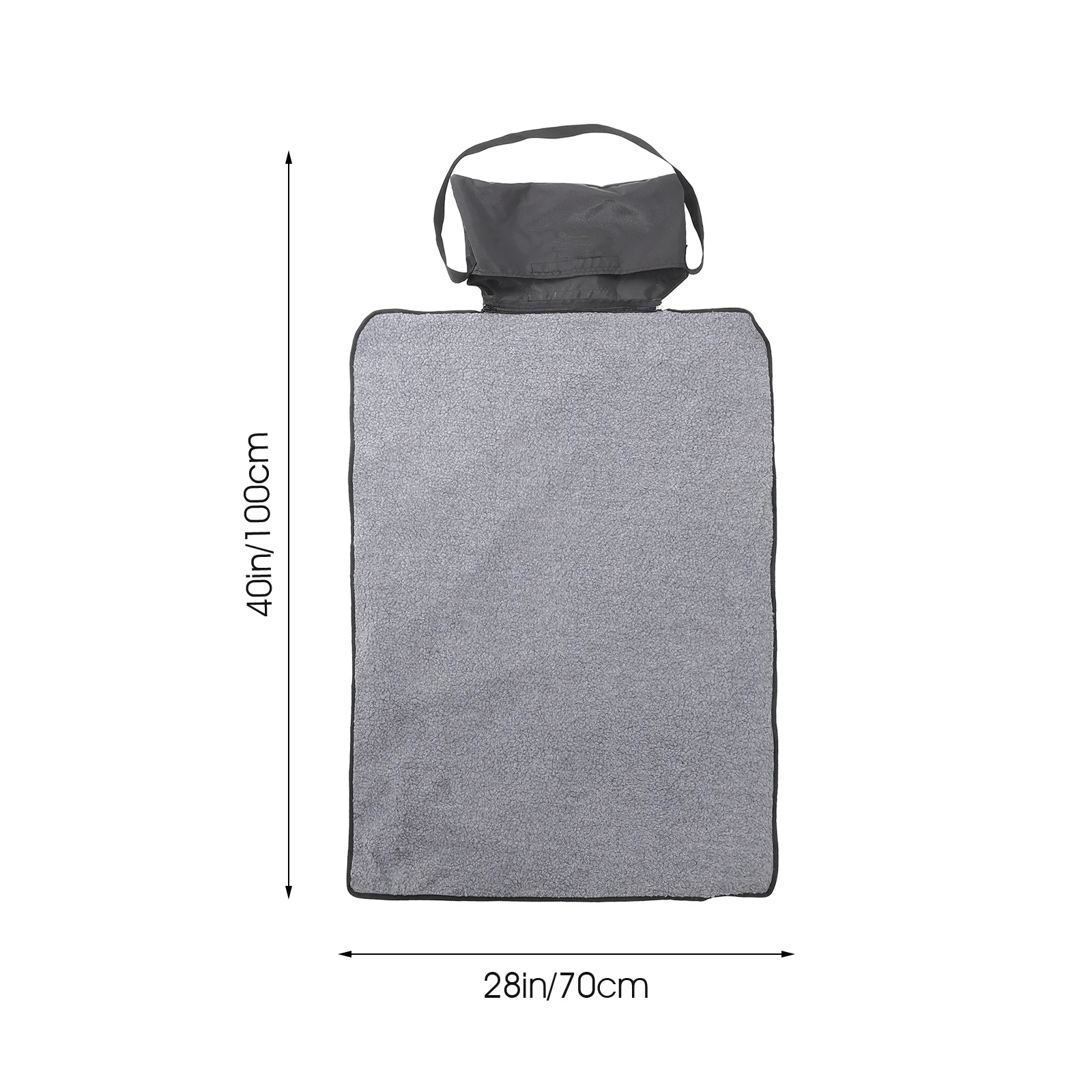 Tapis d'extérieur pliable et léger pour animaux de compagnie, couverture chauffante imperméable pour chiens et chats, couverture de voyage noire pour animaux de compagnie