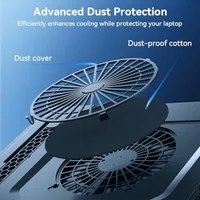RGB Gaming Laptop Cooling Pad with Two Turbo Fan Rapid Cooling for 15.6-19.3" Laptops Variable Speed Control 6 Adjustable Heigh - Image 3