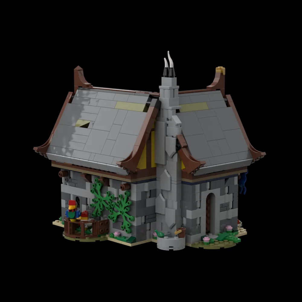 Street View Model Moc Building Bricks Medieval Taverns And Inns Technology Modular Blocks Gifts Christmas Toys DIY Sets Assembly