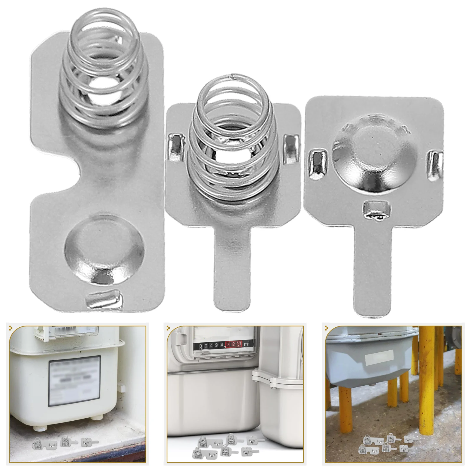 

5Sets Springs Contacts Nickel Plate Gas Meter Replacement Spring Steel Conversion Positive Negative Durable Longterm Use
