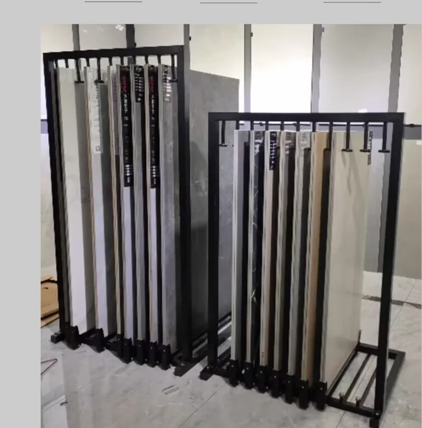 Ceramic tile pull-out display rack, large board, rock board, sliding rack, ceramic display floor rack