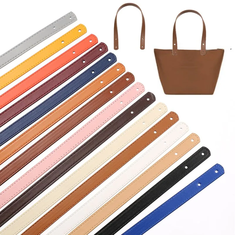 2Pcs PU Leather Handle Shoulder Bag DIY Replacement Accessories Bag Belt Detachable Handbag Band Handle Strap Band Handle