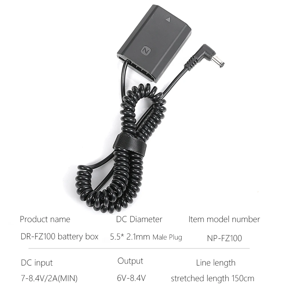 كاميرا كاملة فك الدمية بطارية تيار مستمر FZ100 الدمية بطارية لسوني A6600 A7III A7RIII A7SIII A7RM4 A7RIV ILCE-9 A9 II A7C كاميرا