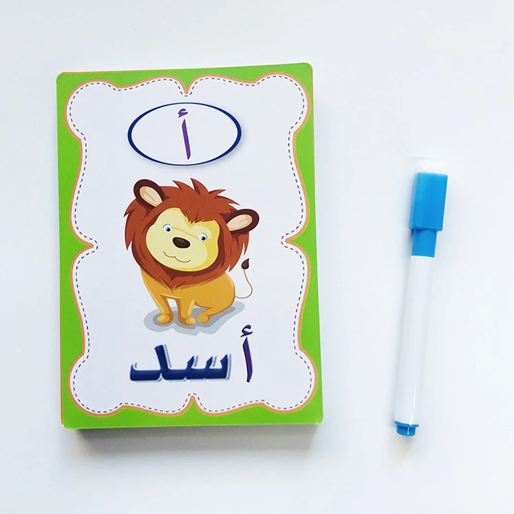 1Set Parole Arabi Flash Card Bambini Educativi Apprendimento Cognitivo Carte Sensoriali Scuola Materna Flashcard Parole Arabi Gioco