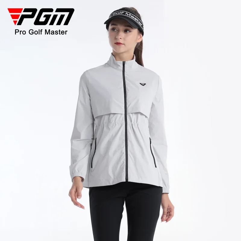 PGM golf women's coat autumn and winter clothing golf warm waist stand collar sports coat