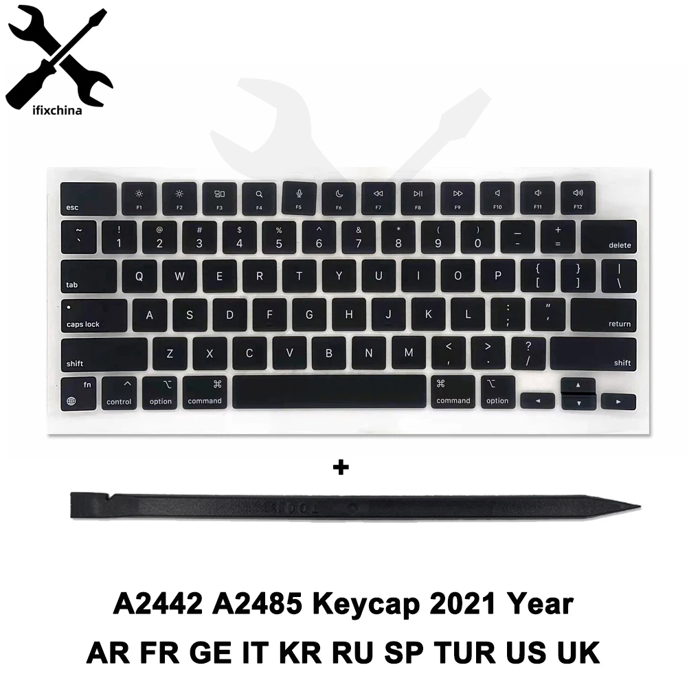 

New 2021 Laptop A2442 A2485 Keycaps For Macbook Pro M1 Pro/Max Retina 14'' 16 inch 2021 Keyboard Keys Cap EMC3650 EMC3651