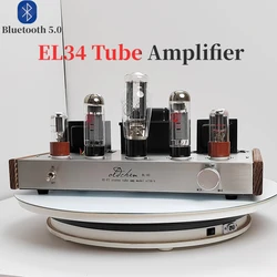 Oldchen-AMPLIFICADOR DE tubo de vacío El34, amplificador de sonido de alta potencia, Clase A, Hifi, 10w, para cine en casa, Bluetooth 5,0