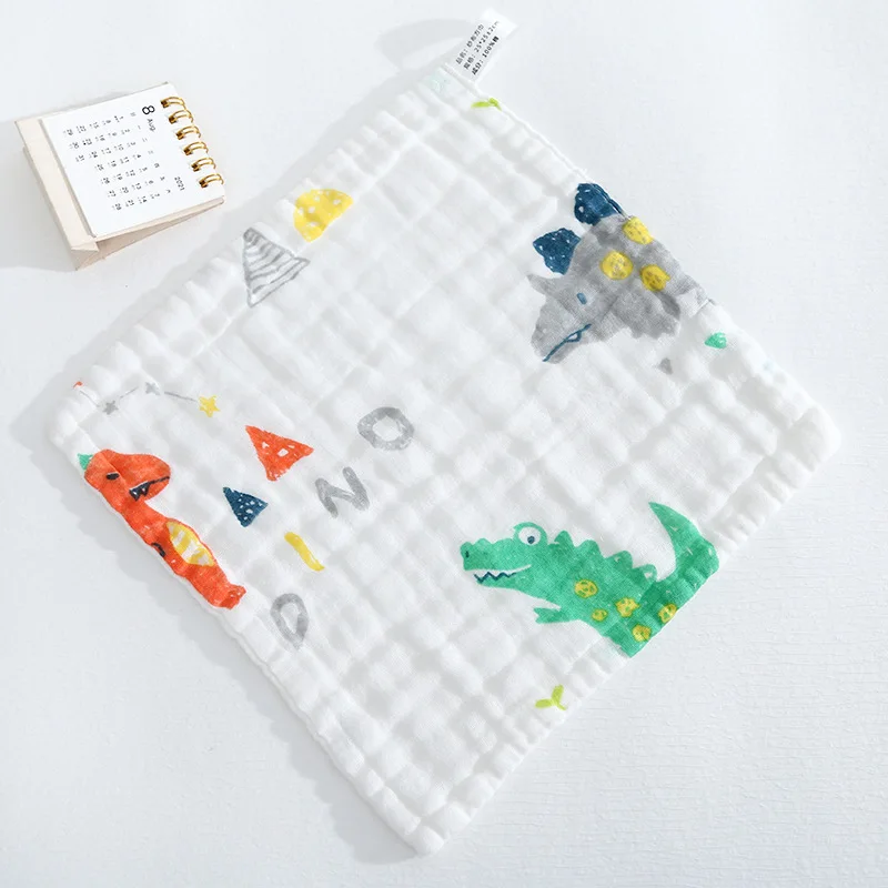 10Pcs/Lot Muslin 6Layers Cotton Baby Towels Infant Face Towel Handkerchief Bathing Feeding Washcloth Wipe Burp Cloth Set 25x50CM