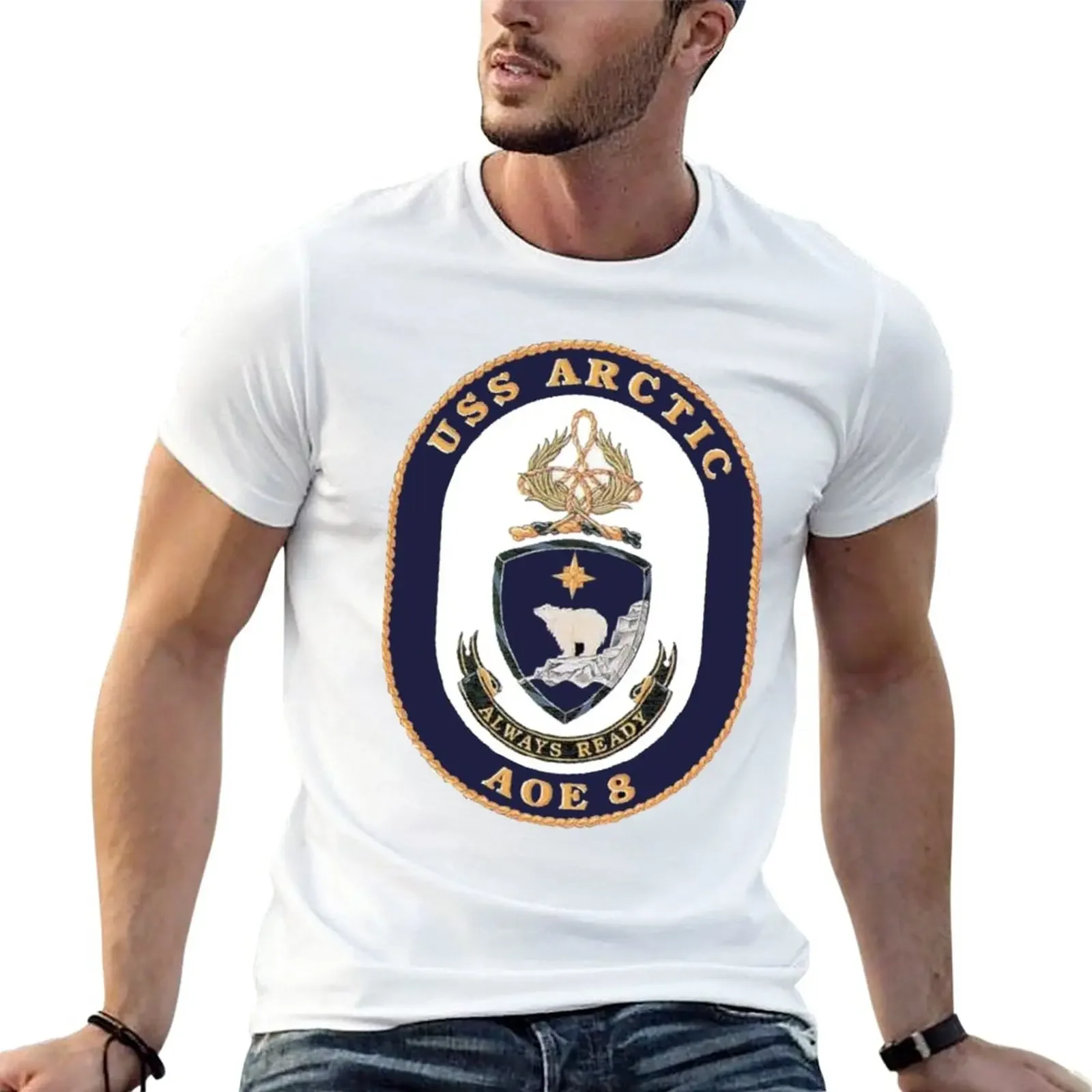 AOE-8 USS (USNS) Arctic T-Shirt custom t shirts customized t shirts mens big and tall t shirts