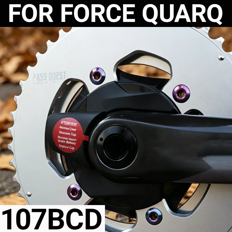 

PASS QUEST 107BCD Chain Ring 4 Bolt For Sram Force 46 33 48 35 Quarq Power Meter 2x AXS 12s Double Plateau Chainring