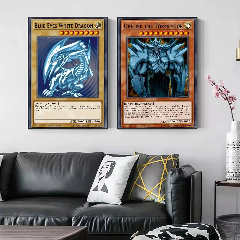 Anime Y-Yu-Gi-Oh Card Peelable Self-adhesive Poster Stickers Are Suitable For Frameless Wall Decoration In A Room