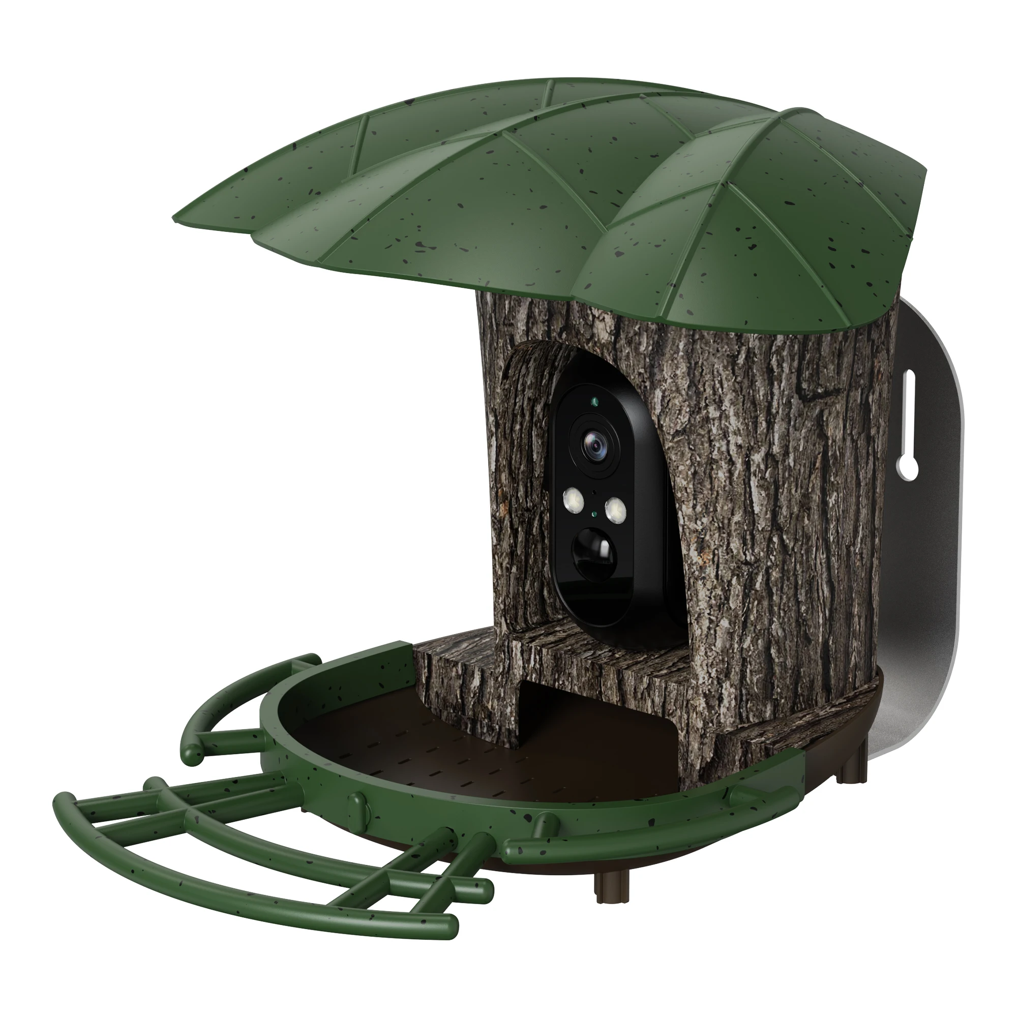 Topodome 3MP WiFi 4G SIM TF Card Bird Detection Bird Identification Bird Feeder Forest Camouflage Solar Panel Battery IP Camera