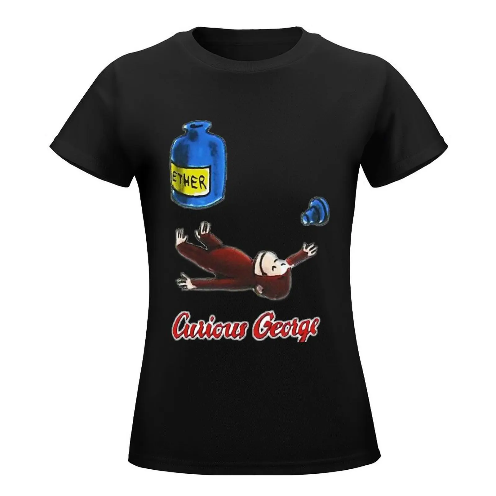 Curious George Breathes in Ether T-Shirt hippie clothes korean fashion white t-shirts for Women