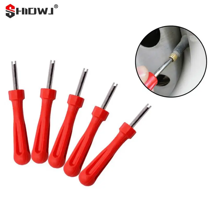 Tire Valve Core Removal Tools Wrench Plastic Handle Bike Screwdriver Wrench Core Tire Repair Hand Tool for Car Bicycle Motorcycl