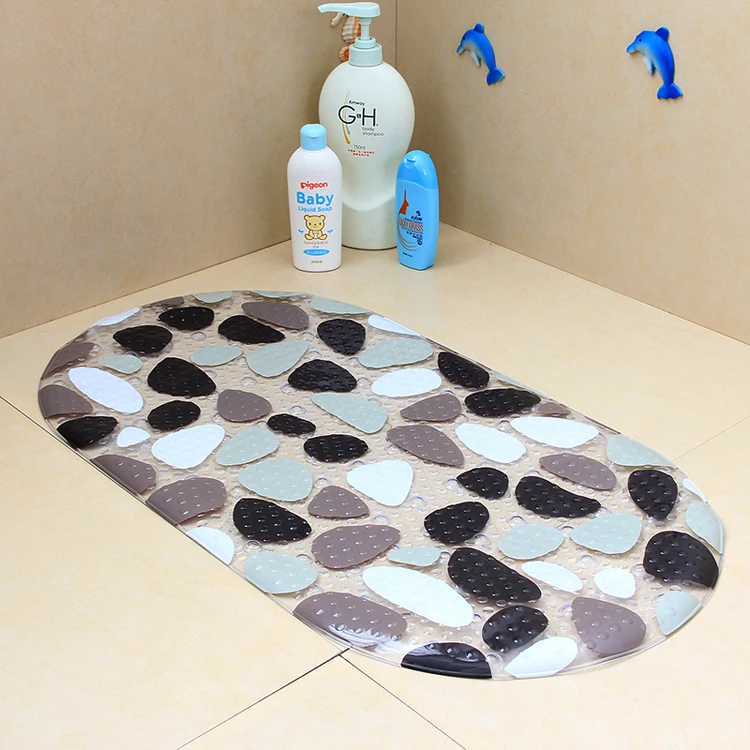 Large-scale bathroom anti-skid mat bathroom shower bathtub foot mat cartoon with suction cup bathroom floor mat