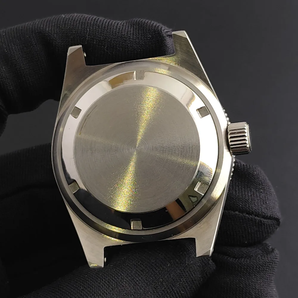 40.5 مللي متر صالح NH34 NH35 NH36 NH38 NH70 NH72 حركة الفضة الفولاذ المقاوم للصدأ الياقوت كريستال ساعة زجاجية علبة SNE Wacth صندوق