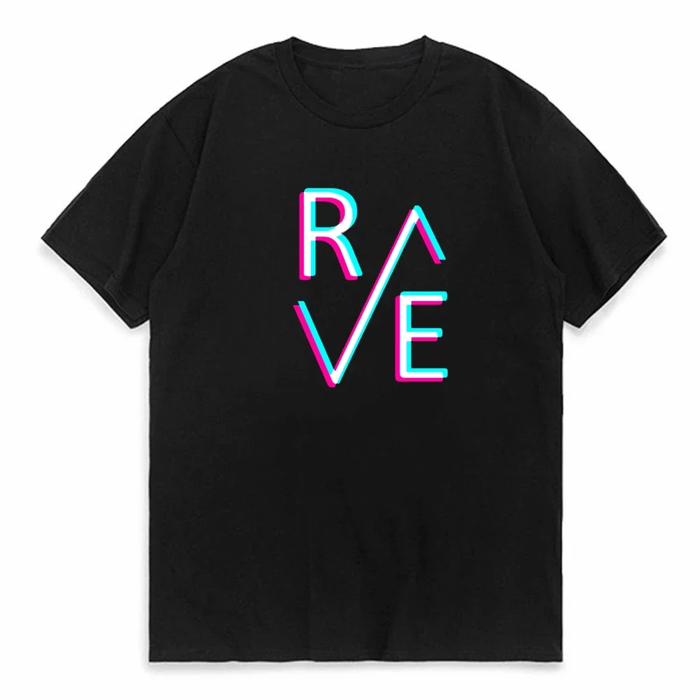 Techno Rave T Shirt Dj Electronic Dance Music men Summer Graphic Cotton T-SHIRT Mens Short Sleeve Birthday Gifts T-shirt