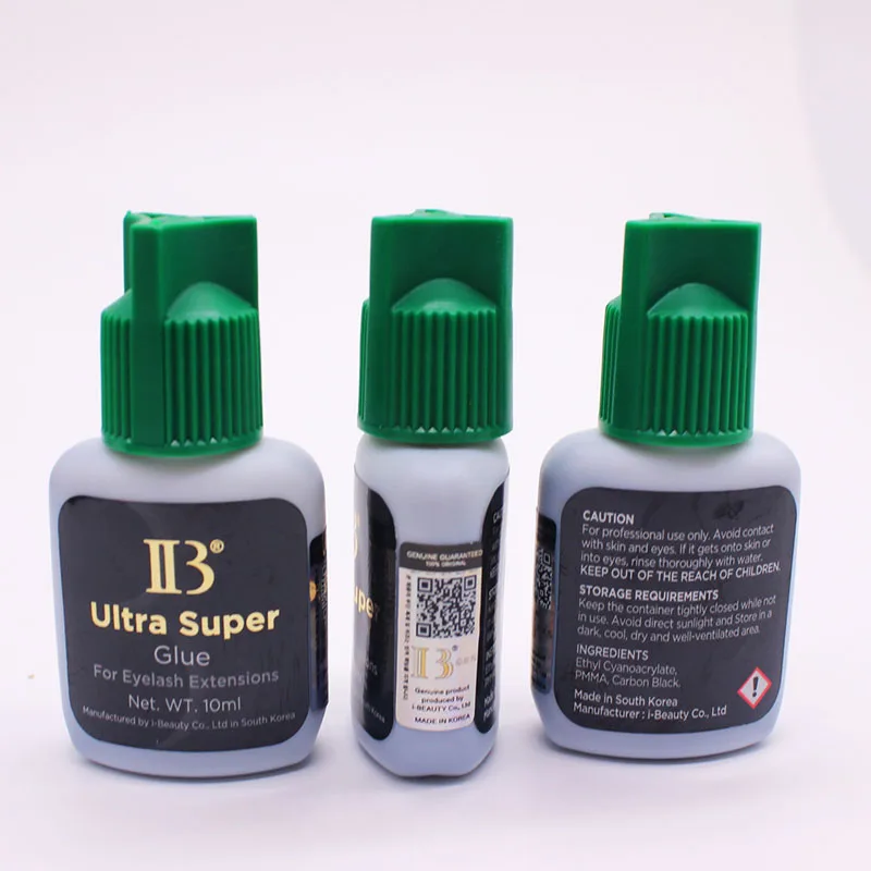 10ml IBeauty Ultra Super Klej do Sztucznych Rzęs, Szybkoschnący w 2 Sekundy, Zielona Nakładka, Koreański Wodoodporny Klej do Makijażu