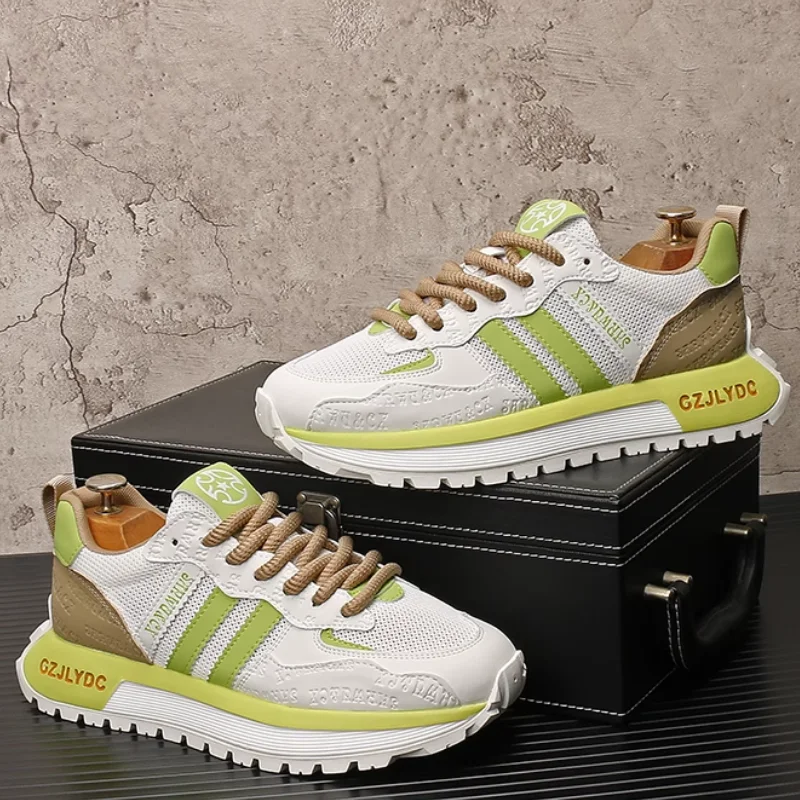 

Forrest Gump Men's summer new breathable mesh sports casual shoes, trendy and versatile thick-soled dad shoes b28