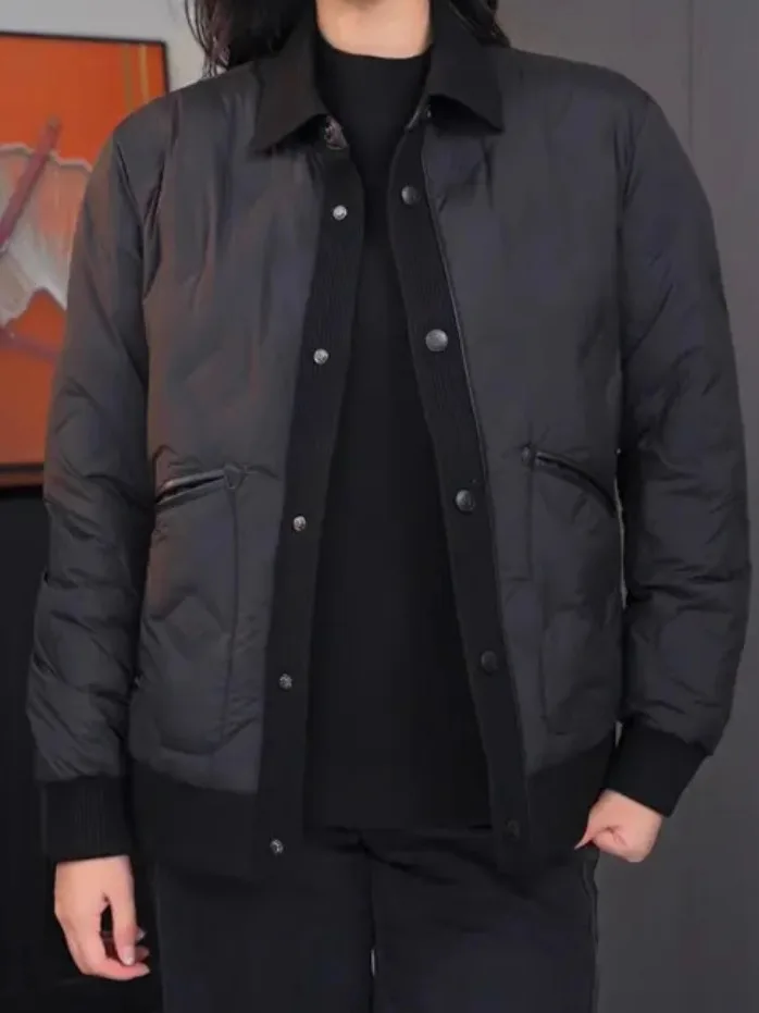 

Мужская модная вязаная куртка с воротником-стойкой, приталенная, осенне-зимняя, новинка, с декоративной молнией, стандартный крой, городской стиль