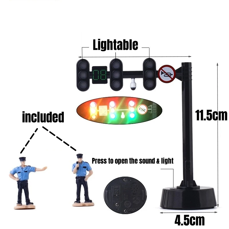Traffic Light Toy For Children, Sound & Light, Road Sign Lamp, Early Educational Toy Collection, Christmas Gift For Boys Girls