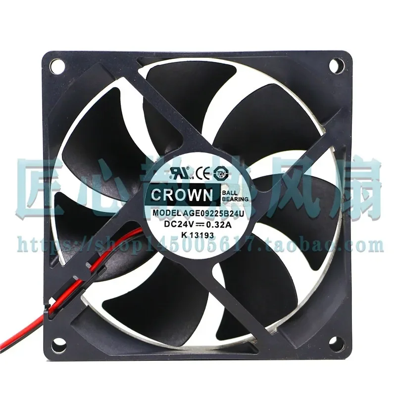 New Cooling Fan for CROWN AGE09225B24U DC 24V 0.32A 90x90x25mm