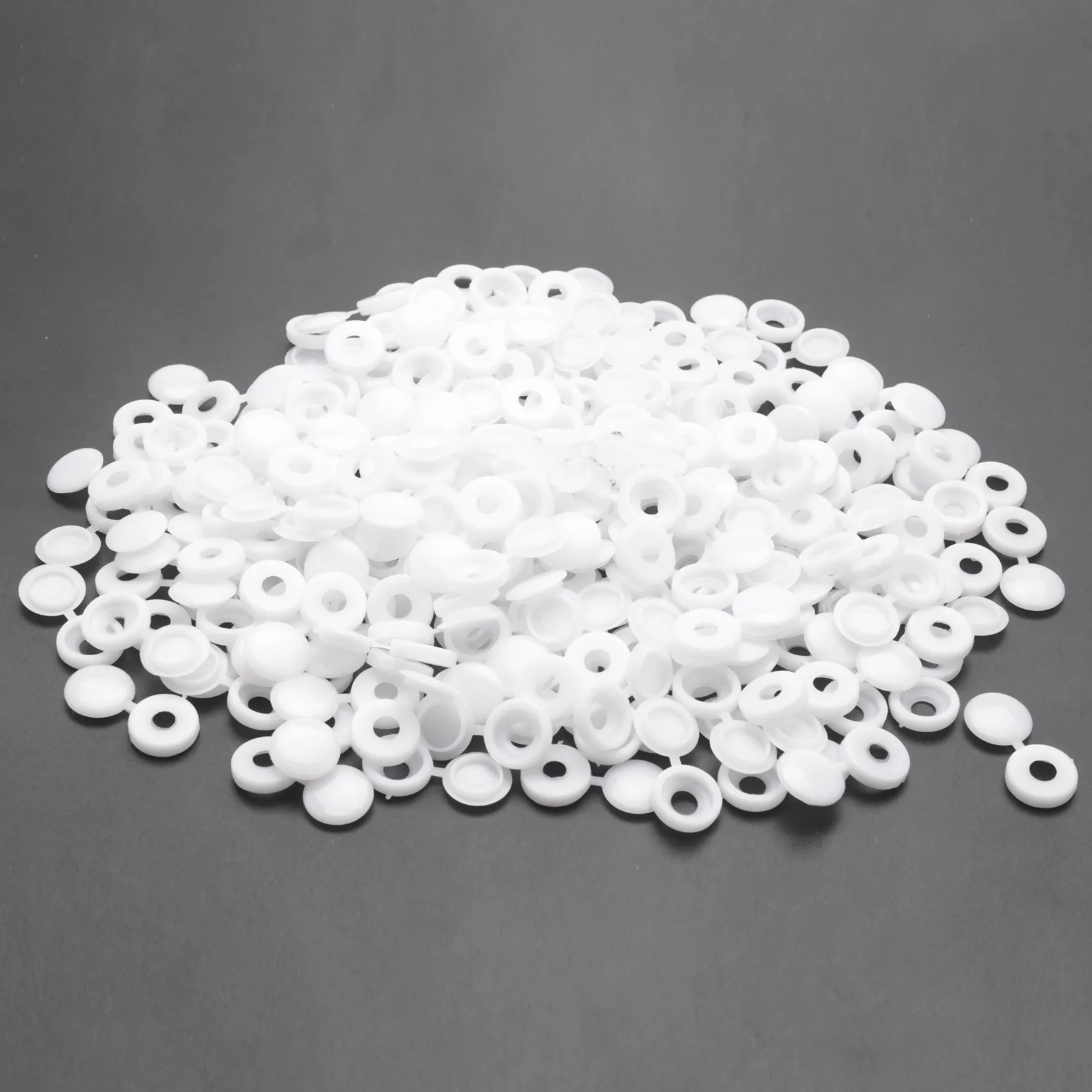 AA63 HOT 200 Pcs Screw Cap Plastic Hinged Screw Head Covers Screw Cover Caps Snap-On Decor