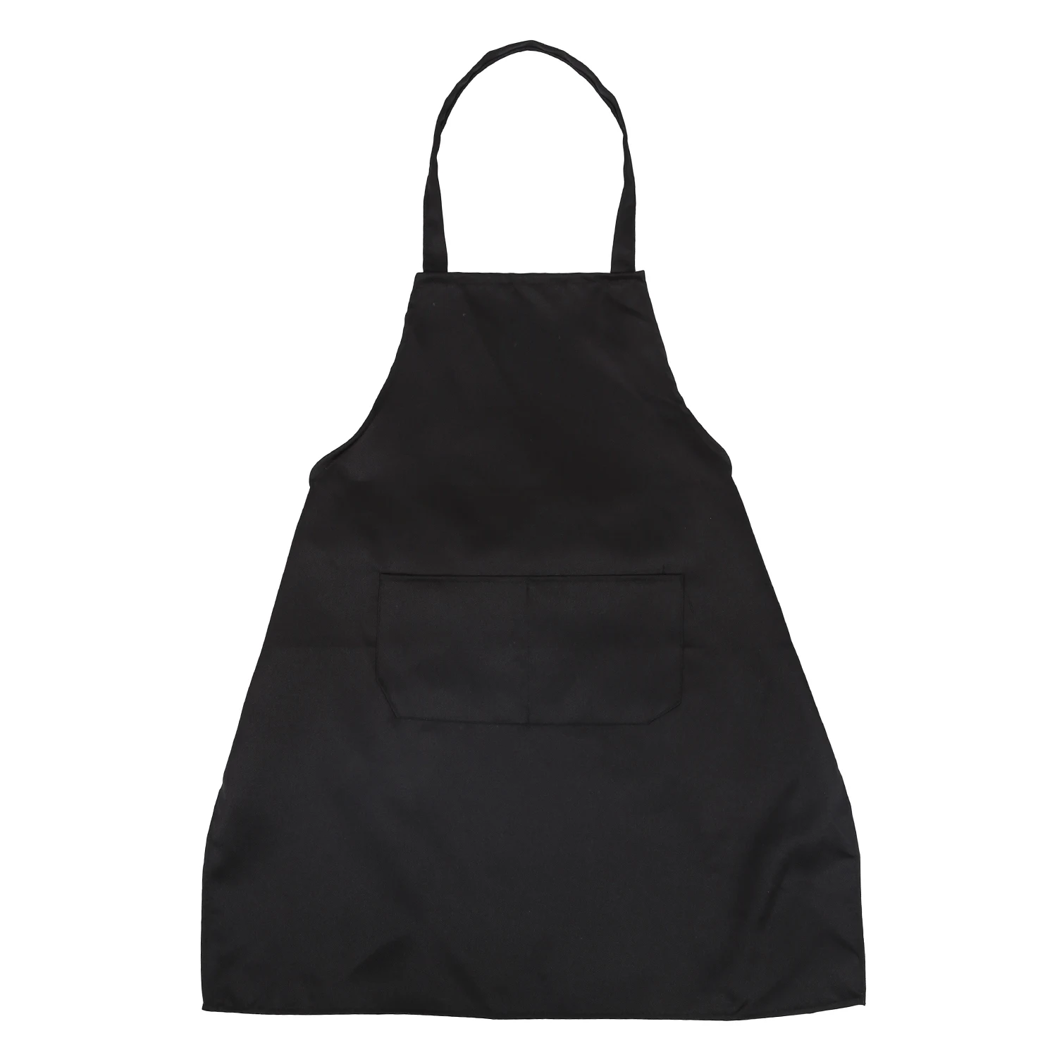 Unisex 2 Pocket Black Kitchen Apron Bib One Size in Medium