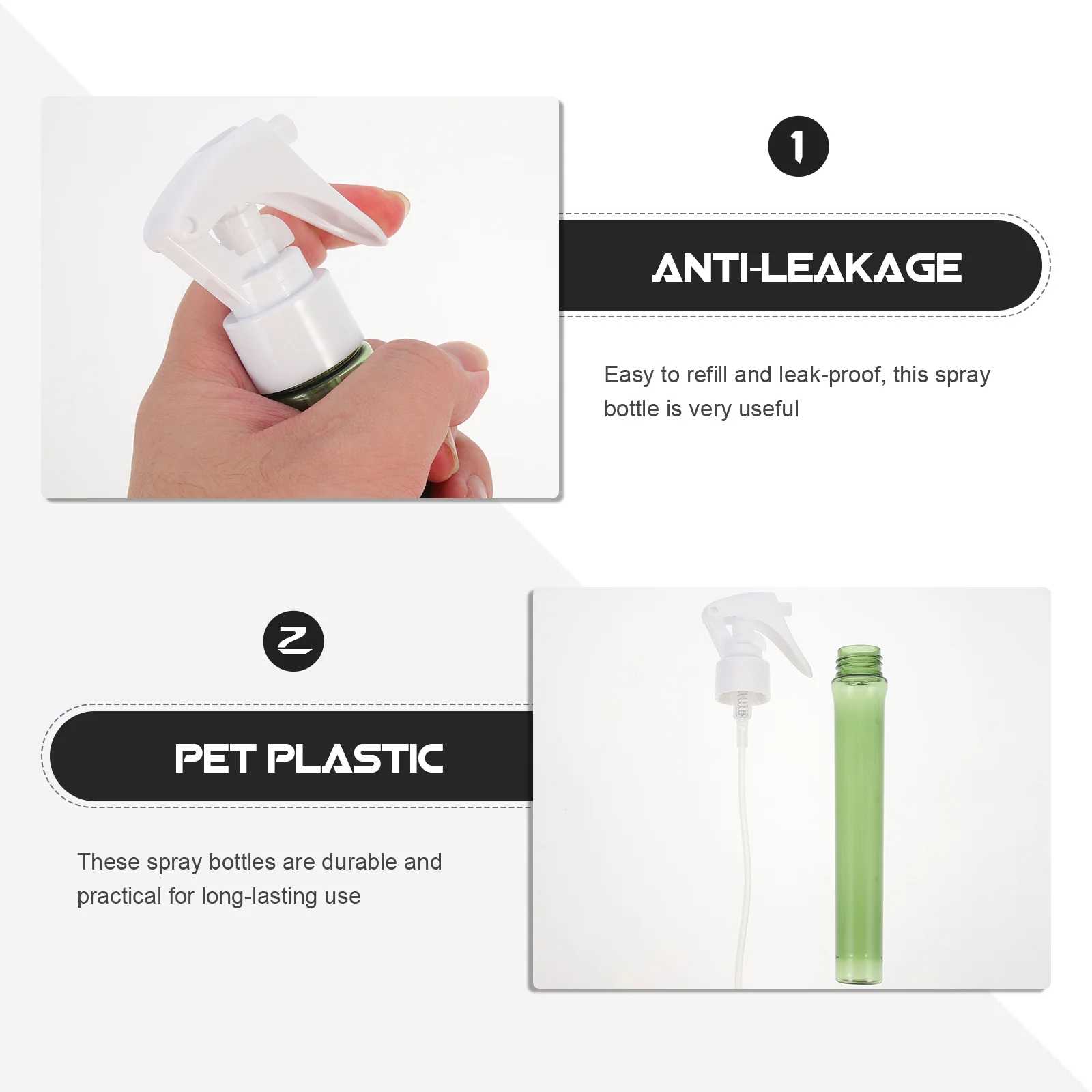 

4Pcs Spraying Bottles Watering Pots Durable Salon Sprayers Thumb Press Refillable Hair Dressing Bottles for Barbershop Home