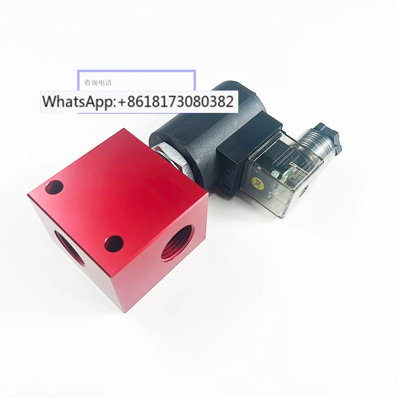 Two position two way hydraulic thread insertion bidirectional normally open solenoid valve DHF10-225/SV2-10-2NOS