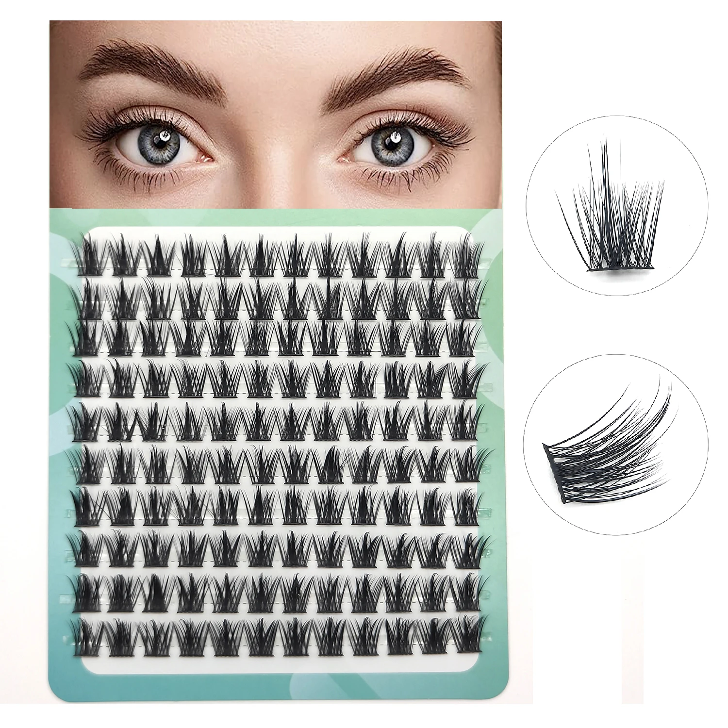 3DFluffy Single Cluster False Lashes Premade Volume Fans Individual Eyelash Segmented Natural Fake Lash For Eye Extension Makeup